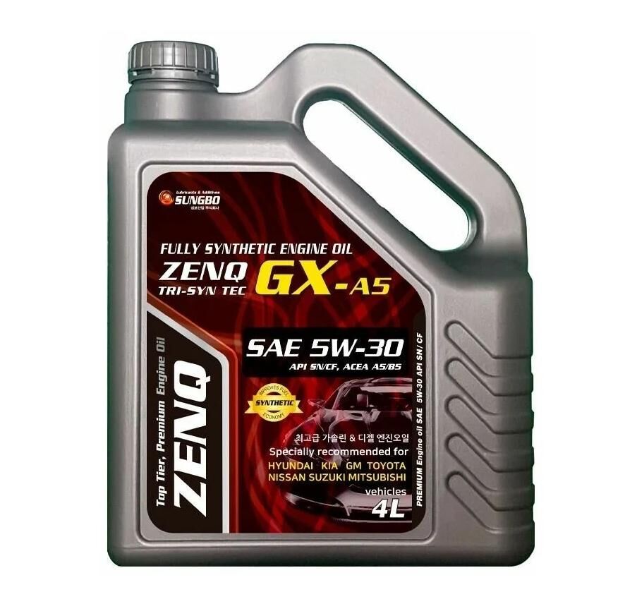 Масло моторное ZENQ GX-A5 5W30 4л SN/GF-5 синтетика купить в Москве